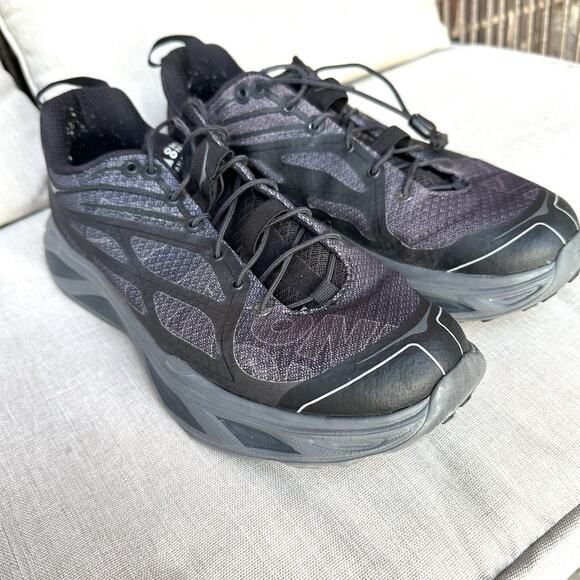 HOKA One One Shoes Womens 11 Mens 10 Black Huaka Origins Running Walking Active - Picture 1 of 11